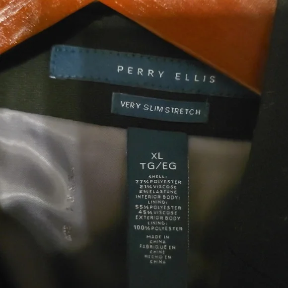 Mens Black Perry Ellis 3 piece suit